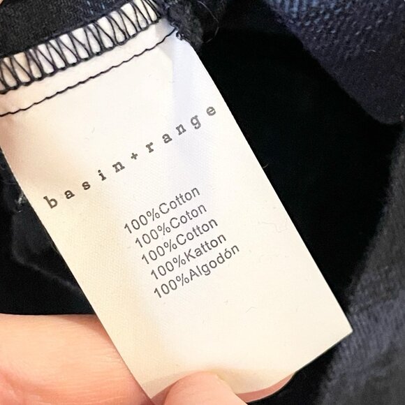 Basin and Range Women Blue Black Plaid Flannel Button Down Shirt Dress Fall S - Picture 6 of 6